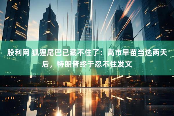 股利网 狐狸尾巴已藏不住了：高市早苗当选两天后，特朗普终于忍不住发文