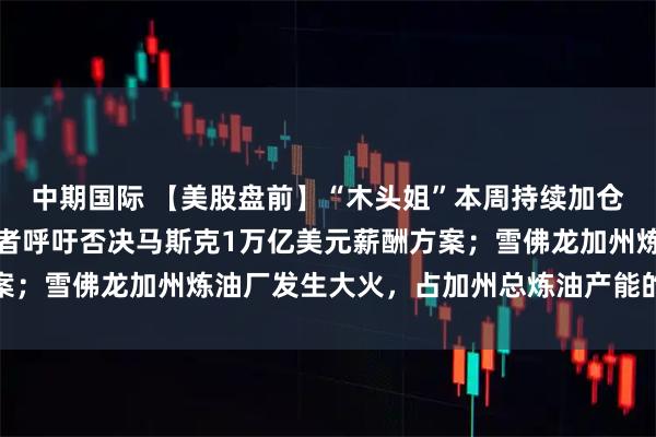 中期国际 【美股盘前】“木头姐”本周持续加仓阿里巴巴和百度；投资者呼吁否决马斯克1万亿美元薪酬方案；雪佛龙加州炼油厂发生大火，占加州总炼油产能的16%以上